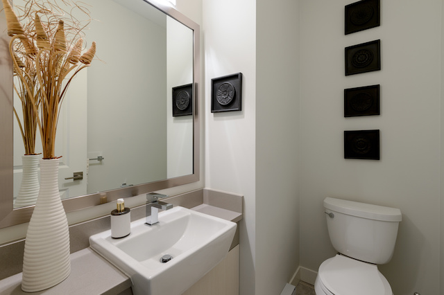 Modern white bathroom. Interior design.
