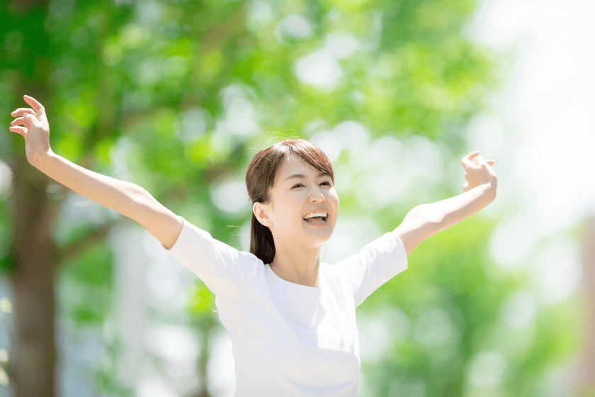 「深呼吸をする 女性」の画像検索結果